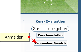 im Lehrenden-Bereich anmelden