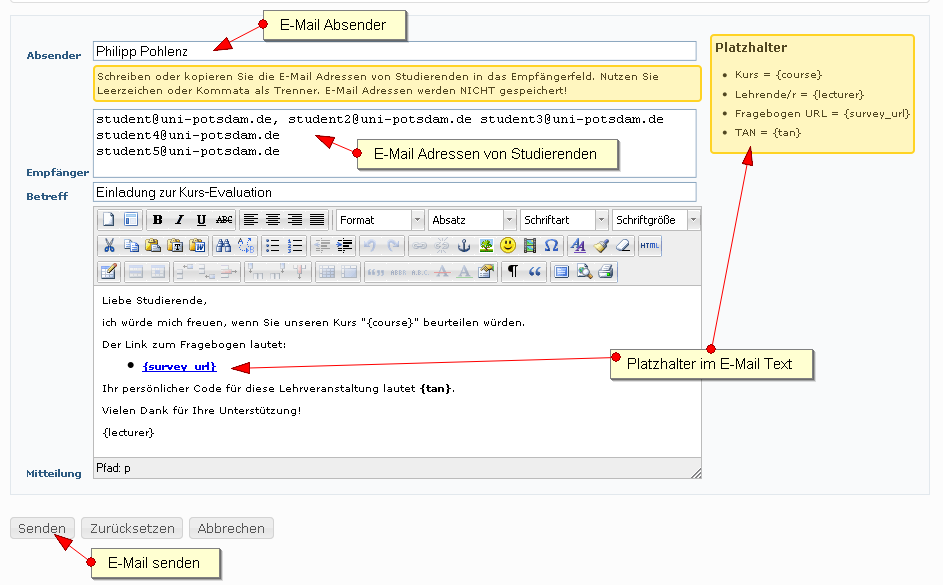 E-Mails senden